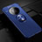 Ultra-thin Silicone Gel Soft Case Cover with Magnetic Finger Ring Stand for Huawei Mate 40 Pro Blue