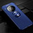 Ultra-thin Silicone Gel Soft Case Cover with Magnetic Finger Ring Stand for Huawei Mate 40 Pro+ Plus Blue