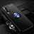 Ultra-thin Silicone Gel Soft Case Cover with Magnetic Finger Ring Stand for Huawei Nova 6 5G Blue and Black