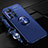 Ultra-thin Silicone Gel Soft Case Cover with Magnetic Finger Ring Stand for Huawei Nova 8 Pro 5G Blue