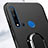 Ultra-thin Silicone Gel Soft Case Cover with Magnetic Finger Ring Stand for Huawei P20 Lite (2019)