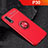 Ultra-thin Silicone Gel Soft Case Cover with Magnetic Finger Ring Stand for Huawei P30 Red