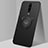 Ultra-thin Silicone Gel Soft Case Cover with Magnetic Finger Ring Stand for OnePlus 8 Black