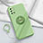 Ultra-thin Silicone Gel Soft Case Cover with Magnetic Finger Ring Stand for OnePlus 8T 5G Matcha Green