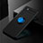 Ultra-thin Silicone Gel Soft Case Cover with Magnetic Finger Ring Stand for OnePlus Nord Blue and Black