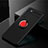 Ultra-thin Silicone Gel Soft Case Cover with Magnetic Finger Ring Stand for OnePlus Nord Red and Black