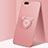 Ultra-thin Silicone Gel Soft Case Cover with Magnetic Finger Ring Stand for Oppo A12e Rose Gold