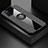 Ultra-thin Silicone Gel Soft Case Cover with Magnetic Finger Ring Stand for Oppo A52 Gray
