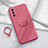 Ultra-thin Silicone Gel Soft Case Cover with Magnetic Finger Ring Stand for Oppo A53s 5G