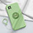 Ultra-thin Silicone Gel Soft Case Cover with Magnetic Finger Ring Stand for Oppo A73 5G Matcha Green