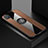 Ultra-thin Silicone Gel Soft Case Cover with Magnetic Finger Ring Stand for Oppo A92s 5G Brown