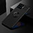 Ultra-thin Silicone Gel Soft Case Cover with Magnetic Finger Ring Stand for Oppo A93 Black