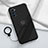 Ultra-thin Silicone Gel Soft Case Cover with Magnetic Finger Ring Stand for Oppo Reno4 5G Black