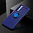 Ultra-thin Silicone Gel Soft Case Cover with Magnetic Finger Ring Stand for Oppo Reno4 Pro 4G Blue