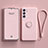 Ultra-thin Silicone Gel Soft Case Cover with Magnetic Finger Ring Stand for Oppo Reno6 5G Pink