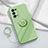 Ultra-thin Silicone Gel Soft Case Cover with Magnetic Finger Ring Stand for Oppo Reno6 Pro 5G Matcha Green