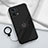 Ultra-thin Silicone Gel Soft Case Cover with Magnetic Finger Ring Stand for Oppo Reno7 Pro 5G Black