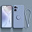 Ultra-thin Silicone Gel Soft Case Cover with Magnetic Finger Ring Stand for Oppo Reno7 SE 5G Lavender Gray