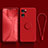 Ultra-thin Silicone Gel Soft Case Cover with Magnetic Finger Ring Stand for Oppo Reno7 SE 5G Red