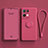 Ultra-thin Silicone Gel Soft Case Cover with Magnetic Finger Ring Stand for Oppo Reno8 5G Hot Pink