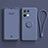Ultra-thin Silicone Gel Soft Case Cover with Magnetic Finger Ring Stand for Oppo Reno8 5G Lavender Gray