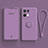 Ultra-thin Silicone Gel Soft Case Cover with Magnetic Finger Ring Stand for Oppo Reno8 5G Purple