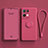 Ultra-thin Silicone Gel Soft Case Cover with Magnetic Finger Ring Stand for Oppo Reno9 5G Hot Pink