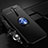 Ultra-thin Silicone Gel Soft Case Cover with Magnetic Finger Ring Stand for Realme X2 Pro Blue and Black