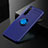Ultra-thin Silicone Gel Soft Case Cover with Magnetic Finger Ring Stand for Realme X3 Blue