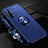 Ultra-thin Silicone Gel Soft Case Cover with Magnetic Finger Ring Stand for Realme X50 5G Blue