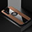 Ultra-thin Silicone Gel Soft Case Cover with Magnetic Finger Ring Stand for Realme X50 Pro 5G Brown