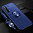 Ultra-thin Silicone Gel Soft Case Cover with Magnetic Finger Ring Stand for Realme X50m 5G Blue