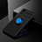 Ultra-thin Silicone Gel Soft Case Cover with Magnetic Finger Ring Stand for Samsung Galaxy A01 Core Blue and Black