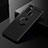 Ultra-thin Silicone Gel Soft Case Cover with Magnetic Finger Ring Stand for Samsung Galaxy A21s Black