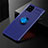 Ultra-thin Silicone Gel Soft Case Cover with Magnetic Finger Ring Stand for Samsung Galaxy A42 5G Blue