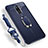 Ultra-thin Silicone Gel Soft Case Cover with Magnetic Finger Ring Stand for Samsung Galaxy A6 Plus Blue