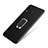 Ultra-thin Silicone Gel Soft Case Cover with Magnetic Finger Ring Stand for Samsung Galaxy A8 Star Black