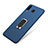 Ultra-thin Silicone Gel Soft Case Cover with Magnetic Finger Ring Stand for Samsung Galaxy A8 Star Blue