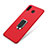 Ultra-thin Silicone Gel Soft Case Cover with Magnetic Finger Ring Stand for Samsung Galaxy A8 Star Red