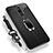 Ultra-thin Silicone Gel Soft Case Cover with Magnetic Finger Ring Stand for Samsung Galaxy A9 Star Lite Black