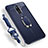 Ultra-thin Silicone Gel Soft Case Cover with Magnetic Finger Ring Stand for Samsung Galaxy A9 Star Lite Blue