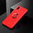 Ultra-thin Silicone Gel Soft Case Cover with Magnetic Finger Ring Stand for Samsung Galaxy M01 Core Red