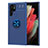 Ultra-thin Silicone Gel Soft Case Cover with Magnetic Finger Ring Stand for Samsung Galaxy S21 Ultra 5G Blue