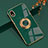 Ultra-thin Silicone Gel Soft Case Cover with Magnetic Finger Ring Stand for Sony Xperia Ace III SOG08 Green