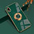 Ultra-thin Silicone Gel Soft Case Cover with Magnetic Finger Ring Stand for Sony Xperia Ace III SOG08 Green