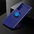Ultra-thin Silicone Gel Soft Case Cover with Magnetic Finger Ring Stand for Vivo V20 SE Blue