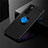 Ultra-thin Silicone Gel Soft Case Cover with Magnetic Finger Ring Stand for Vivo V20 SE Blue and Black