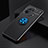 Ultra-thin Silicone Gel Soft Case Cover with Magnetic Finger Ring Stand for Xiaomi Mi 11 Pro 5G Blue and Black