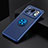 Ultra-thin Silicone Gel Soft Case Cover with Magnetic Finger Ring Stand for Xiaomi Mi 11 Ultra 5G Blue