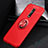 Ultra-thin Silicone Gel Soft Case Cover with Magnetic Finger Ring Stand for Xiaomi Mi 9T Pro Red